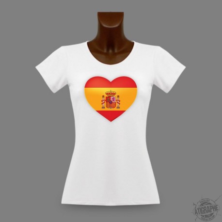 Frauen Slim T-shirt - Spanisches Herz