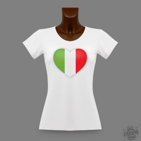 Donna moda T-shirt - Cuore italiano