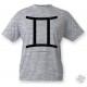 T-Shirt - Signe astrologique du Gémeaux - pour femme ou homme, Ash Heater