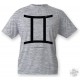 Donna o Uomo Segno Zodiacale T-shirt - Gemelli, Ash Heater