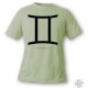 Women's or Men's astrological sign T-shirt - Gemini, Ash Heater