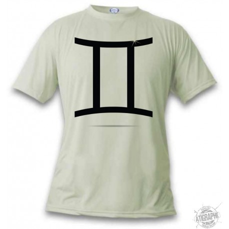 T-Shirt - Signe astrologique du Gémeaux - pour femme ou homme, November White