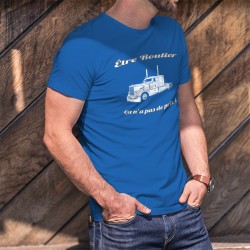 Etre Routier ★ ça n'a pas de prix ! ★ T-Shirt coton homme Truck américain Peterbilt