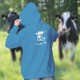 Liauba ★ Le Ranz des vaches ★ Pull à capuche coton dame - tête de vache Holstein en train de chanter