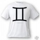 T-Shirt - Sternbild Zwillinge - für Herren oder Frauen, White