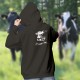 Liauba ★ Le Ranz des vaches ★ Pull à capuche coton dame - tête de vache Holstein en train de chanter