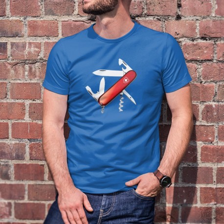 Couteau militaire suisse ✚ T-Shirt coton homme