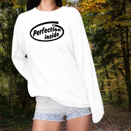 Perfection inside ★ Perfection à l'intérieur ★ Pullover dame inspiré de la publicité Intel et de ses microprocesseurs