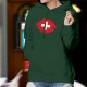 Bacio svizzero ★ labbra rosse ★ Donna Felpa cotone con cappuccio