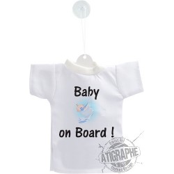 Mini T-Shirt - Baby on Board - version garçon, pour voiture