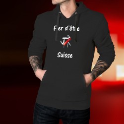 Fier d'être Suisse ✚ couteau militaire suisse ✚ Pull à capuche coton homme