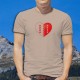 Coeur valaisan ★ T-Shirt homme drapeau du canton du Valais avec les treize étoiles pour les treize districts