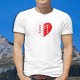 Men's or Women's T-Shirt - Valais Heart, November White