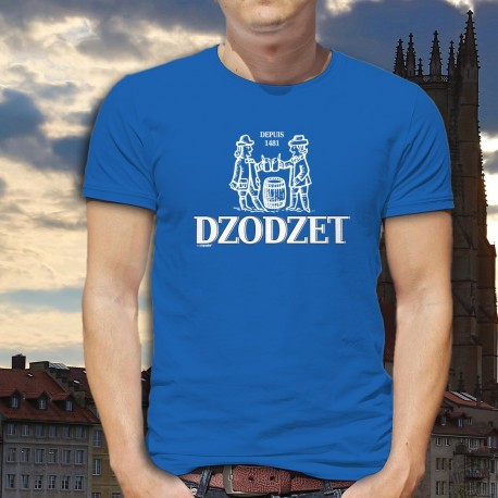 Dzodzet depuis 1481 ★ T-Shirt coton homme  inspiré du logo Cardinal, célèbre marque de bière du canton de Fribourg