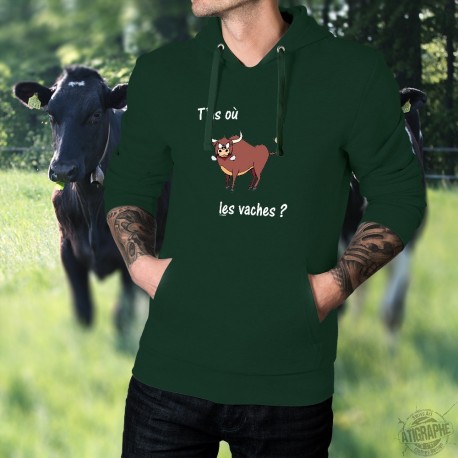 Baumwolle Kapuzenpullover - T'as où les vaches ? ★