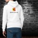 Think Genevois ★ pense genevois ★ Pull à capuche homme pomme croquée et phrase inspirée de la célèbre marque de smartphones