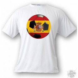 Women's or Men's T-Shirt - Spain Soccer ball, White