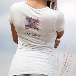 Koalas Lover ❤ Koala-Liebhaber ❤ Frauenmode  T-Shirt mit ein paar verliebten Koalas. Spende von 6 CHF an den WWF für Australien