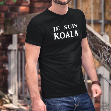 Je suis KOALA ❤ Herren Baumwolle T-Shirt für Australien. Mit diesem T-Shirt spenden Sie 6CHF an den WWF für Australien