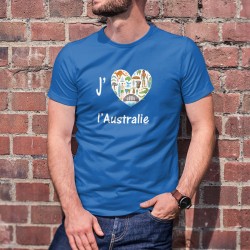 J'aime l'Australie ❤ Uomo Moda cotone T-Shirt per l'Australia
