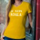 Je suis KOALA ❤ Frauen Baumwolle T-Shirt für Australien. Mit diesem T-Shirt spenden Sie 6CHF an den WWF für Australien