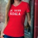 Je suis KOALA ❤ Frauen Baumwolle T-Shirt für Australien. Mit diesem T-Shirt spenden Sie 6CHF an den WWF für Australien