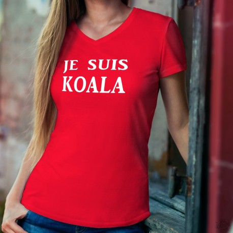 Je suis KOALA ❤ Women's cotton T-Shirt for Australia. With this T-shirt you donate 6CHF to WWF for Australia