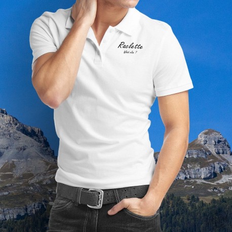 Raclette, What else ? ★ Raclette, quoi d'autre ? ★ Polo shirt homme inspiré de la publicité de ★ George Clooney ★