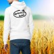 Sweat bianco a cappuccio - Agriculteur inside