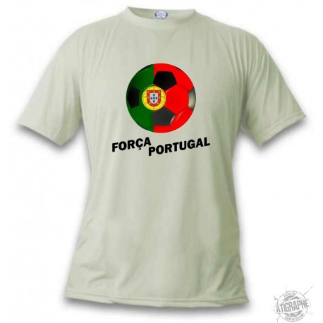 Fussball T-Shirt - Força Portugal, November White