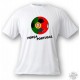 Women's or Men's Soccer T-Shirt - Força Portugal, White