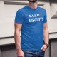 Salut biscuit ! ★ T-Shirt humoristique coton homme expression Fribourgeoise que l'on peut traduire part "eh ben dis donc !"