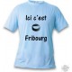 Donna o Uomo T-shirt - Ice Hockey - Ici c'est Fribourg, Blizzard Blue