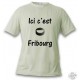 Women's or Men's T-shirt - Ice Hockey - Ici c'est Fribourg, November White