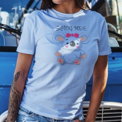 HUG ME ❤ Fais moi un câlin Koala ❤ T-Shirt décontracté dame, don de 6CHF au WWF pour l'Australie