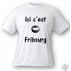 Donna o Uomo T-shirt - Ice Hockey - Ici c'est Fribourg, White