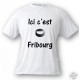 Donna o Uomo T-shirt - Ice Hockey - Ici c'est Fribourg, White