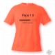 Uomo Moda divertenti T-Shirt - Papa 1.0, Safety Orange