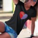 Tessiner Herz ❤  Kanton Tessin ❤ Frauen Mode Baumwolle T-Shirt in den Farben der Flagge des Kanton ✿ Tessin ✿