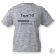 Herrenmode Lustig T-Shirt - Papa 1.0, Ash Heater