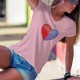 Coeur tessinois ❤ canton du Tessin ❤ T-Shirt coton dame aux couleurs du drapeau du canton du ✿ Tessin ✿