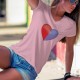 Ticino heart ❤ Canton of Ticino ❤ Women's cotton T-Shirt in the colors of the flag of the canton of ✿ Ticino ✿