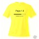 Herrenmode Lustig T-Shirt - Papa 1.0, Safety Yellow
