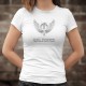 Girl Power ★ Le Pouvoir Féminin ★ T-Shirt mode dame, symbole de la féminité serré dans un poing et entouré d'ailes d'Ange