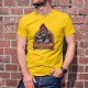 En mode télétravail ★ Gorille hipster ★ T-Shirt coton humoristique homme avec un Donkey Kong, tenant une tasse de café