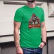 En mode télétravail ★ Gorille hipster ★ T-Shirt coton humoristique homme avec un Donkey Kong, tenant une tasse de café