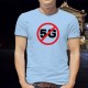 Panneau d'interdiction de la 5G - téléphonie mobile ★ T-Shirt homme
