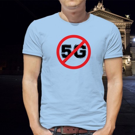 Panneau d'interdiction de la 5G - téléphonie mobile ★ T-Shirt homme