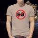 Panneau d'interdiction de la 5G - téléphonie mobile ★ T-Shirt homme