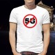 Segno di divieto 5G - telefono cellulare ★ Uomo T-Shirt